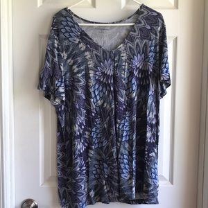 Designed v neck blouse